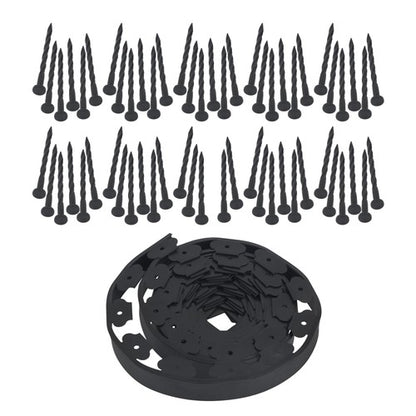 Solid Spare No-Dig Garden Edge 40 FT Lawn Border L-shaped Landscape Edging Border Kit