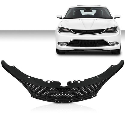 Solid Spare Fit For 2015 2016 2017 Chrysler 200 Front Bumper Upper Grille Grill 68103934AC