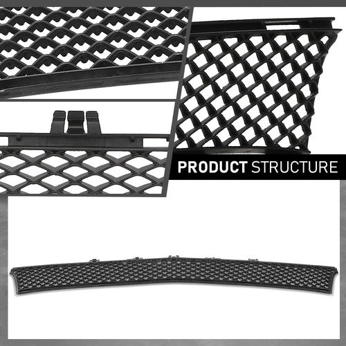 Solid Spare Front Bumper Center Mesh Grille Fit For 17-20 Mercedes-Benz E300 E350 E400 E450