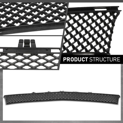 Solid Spare Front Bumper Center Mesh Grille Fit For 17-20 Mercedes-Benz E300 E350 E400 E450