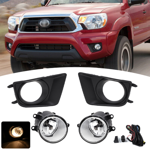 For 2012-2015 Toyota Tacoma Clear Bumper Driving Fog Lights + Switch + Bulbs Kit