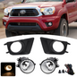 For 2012-2015 Toyota Tacoma Clear Bumper Driving Fog Lights + Switch + Bulbs Kit