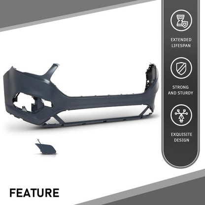 Solid Spare Front Bumper Cover Fascia Fit For 2017 2018 2019 Ford Escape W/o Sensor Holes