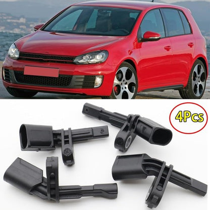 Fits for Audi & Volkswagen Set 4 ABS Wheel Speed Sensor Front Rear Left & Right