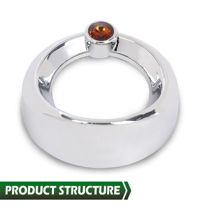 Solid Spare New Fit For Gauge Cover For Older Freightliner Century Jewel Visor 2 3/8 Orange