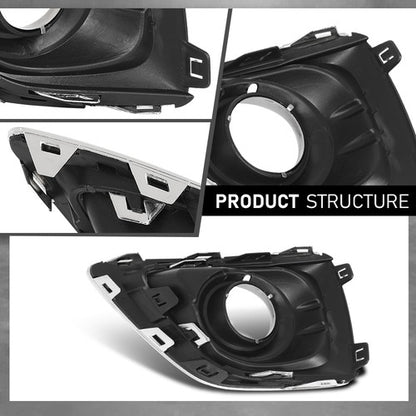 Solid Spare Fit For 2019-2020 Buick Envision Fog Light Bezel Lamp Cover w/ Chrome Trim Right