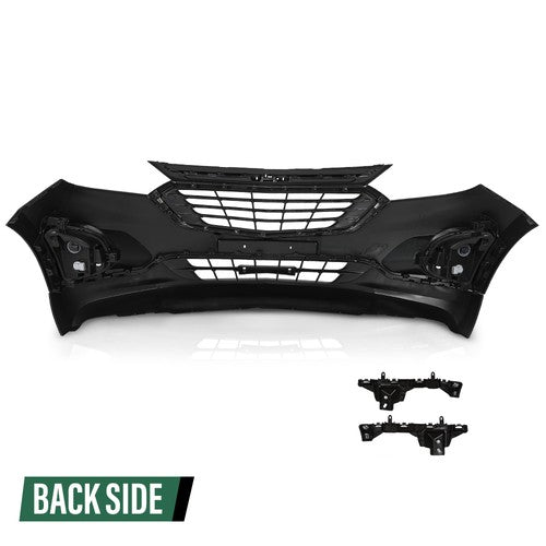 Solid Spare Fit For 2018-2021 Chevrolet Equinox Front Bumper+Grille+Fog Lights Full Set