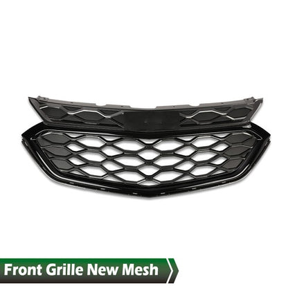 Solid Spare Fit For 2018-2021 Chevrolet Equinox Front Bumper Upper Grille Black Grill