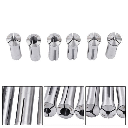 Solid Spare 12 Piece R8 Collet Set Fractional 1/8" To 7/8" High Precision For Bridgeport