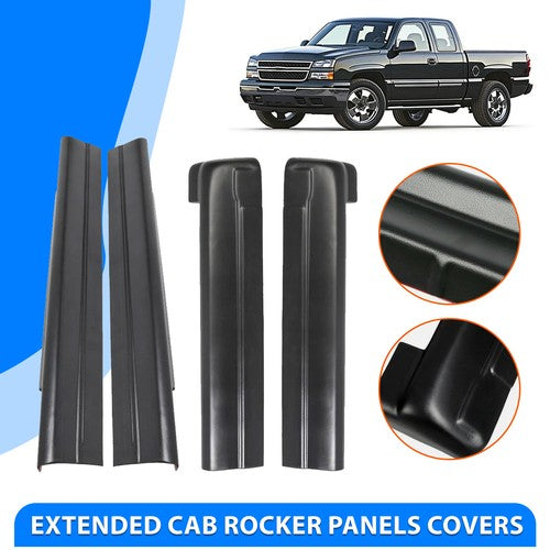 Solid Spare Fits 1999-2006 Silverado/GMC Sierra Extended Cab Rocker Panels Covers 14068