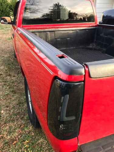 Solid Spare Black Bed Rail Caps for 1999-2006 Chevy Silverado / GMC Sierra 6'6" Bed 7201151
