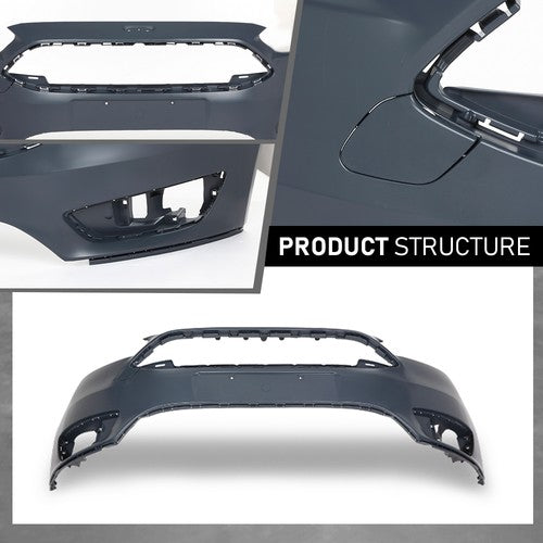 Solid Spare Fit For 2015 2016 2017 2018 Ford Focus S/SE/SEL Front Bumper Cover FO1000705
