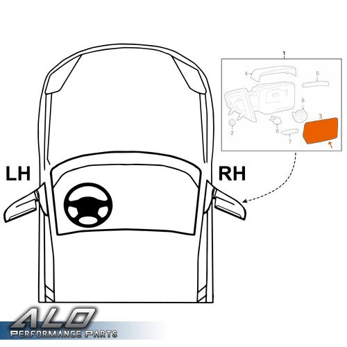 Solid Spare Fit For 2011-2014 Ford F150 Right Hand Passenger Side Mirror Glass Replacement