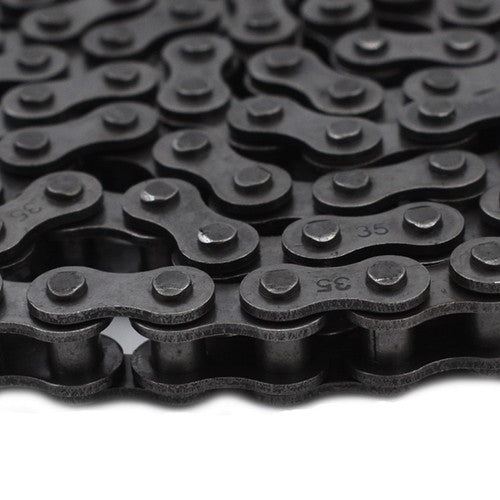 Solid Spare Roller Chain 0.375 Inch #35 10 Feet Carbon Stell with 2 Connecting Link New