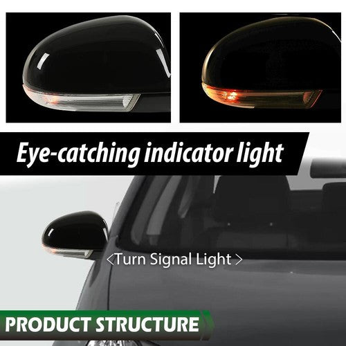 Solid Spare Power Mirror Fit For 2005-2010 Volkswagen Jetta Right Side With Puddle Light