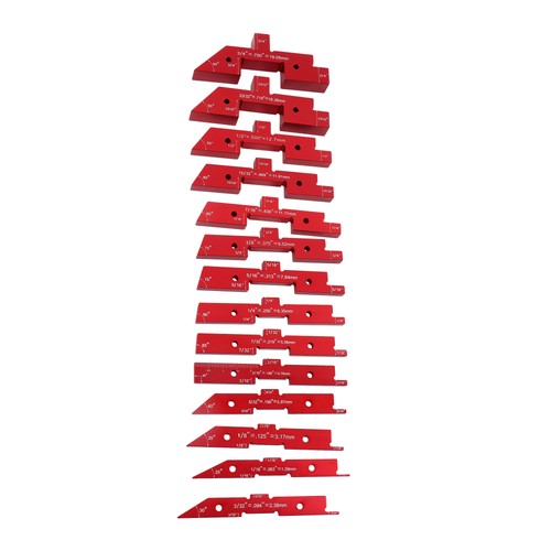 Solid Spare 14PCS For Router Table Precision Aluminum Blocks Height Gauge Set
