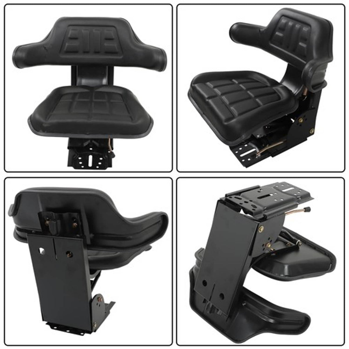 Solid Spare PA-11-CCT Black Tractor Suspension Seat Fits For Ford & New Holland 5100 Series