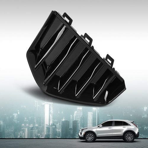 Solid Spare Front Bumper Fog Light Grille Cover Fit For 2019-2024 Cadillac XT4 Left Side