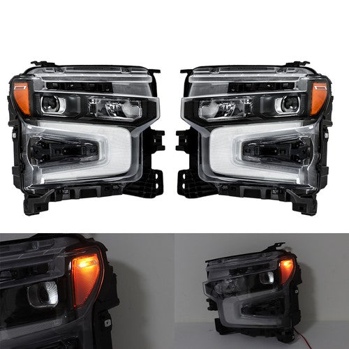 Solid Spare Headlights For Chevy Silverado 1500 ZR2 2022 2023 2024 Pair LED Left+Right Side