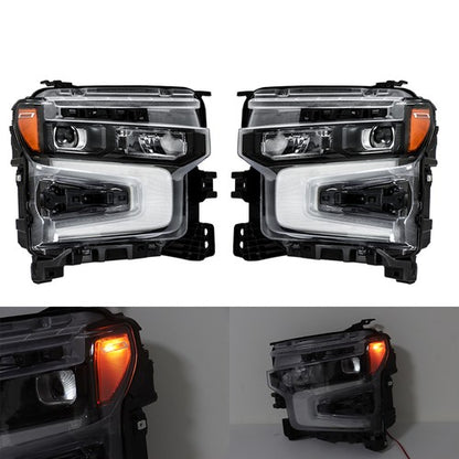 Solid Spare Headlights For Chevy Silverado 1500 ZR2 2022 2023 2024 Pair LED Left+Right Side
