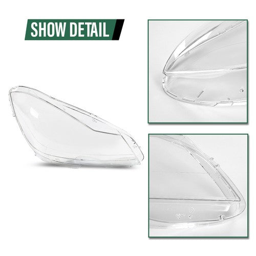 Solid Spare Fit For 11-15 Mercedes-Benz C Class W204 Headlight Replacement Lens Right Side