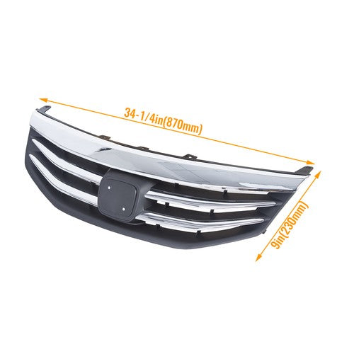 Solid Spare For 2011 2012 Honda Accord Chrome Radiator Bumper Grille Front Upper Grill