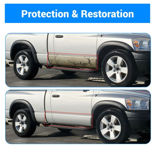 Solid Spare Slip-on Rocker Panels For 02-08 Ram 1500 03-09 06 07 2500 3500 Standard Cab 2Dr
