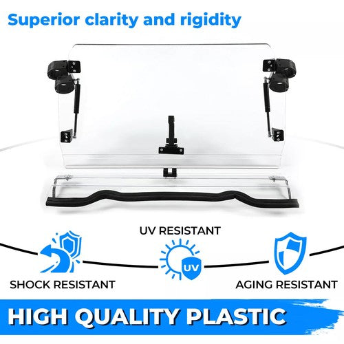 Solid Spare Fold Down Windshield For 14-18 Polaris RZR 900/XP 1000/S 900 Scratch Resistant
