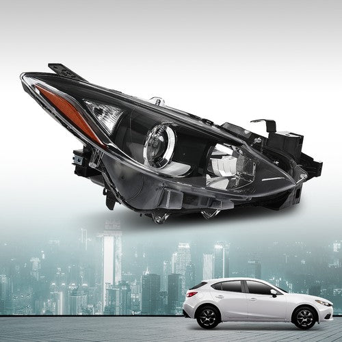 Solid Spare Halogen Projector Headlight Passenger Right RH Fit For 14-16 Mazda 3 Sport