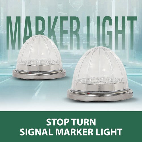 Solid Spare 2pcs LED Watermelon Light Side Marker Turn Signal Light Indicator Light Clear