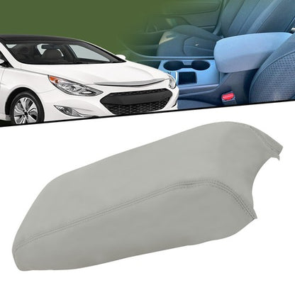 Solid Spare Fit For 2015-2019 Hyundai Sonata Light Gray Center Armrest Console Lid Cover