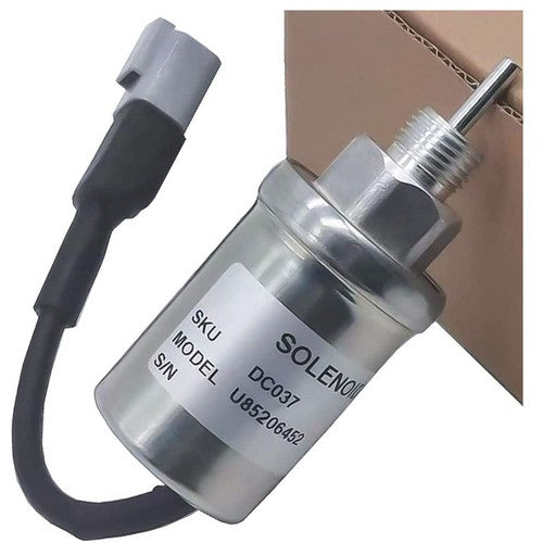 Solid Spare 12V Electrical Shutoff Solenoid U85206452 For Perkins 402D 403D 404D 404C 403C