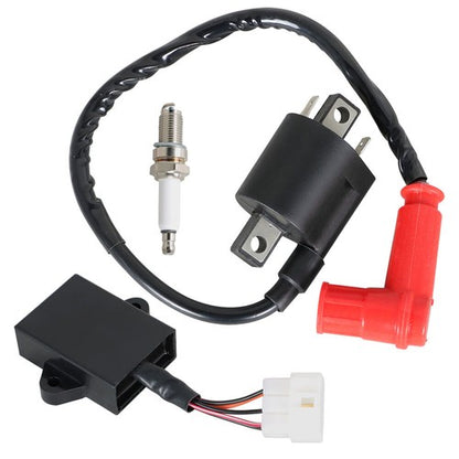 Solid Spare Ignition Coil Ignitor CDI Box & Spark Plug For Yamaha G9 Gas Golf Cart 1990-1995