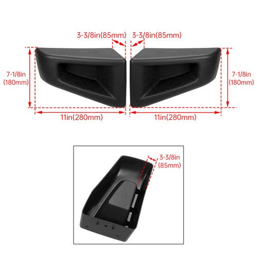 Solid Spare Front Bumper End Cap Corner Plastic For 03-09 Hummer H2 Left&Right Side Textured