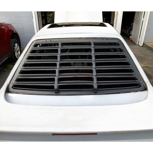 Solid Spare For Ford Mustang Fastback 1979-1993 Black Rear Window Louver Sun Shade Cover ABS