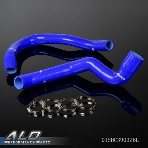 Solid Spare Fit For 91-01 Jeep Cherokee XJ 4.0 l6 Silicone Radiator Hose + Clamps Kit Blue