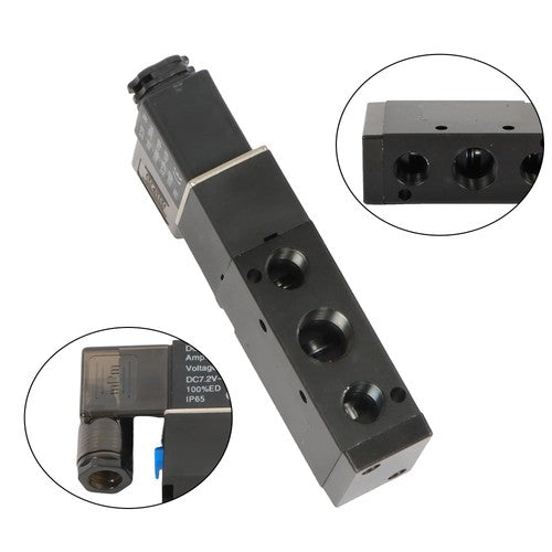 Solid Spare DC12V 3/8" BSPT 5 Way 2 Position Single Solenoid Pneumatic Air Valve