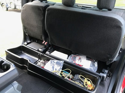 Solid Spare For 2015-2025 Ford F150 F250 F350 F450 SuperCrew/Crew Cab Underseat Storage Box