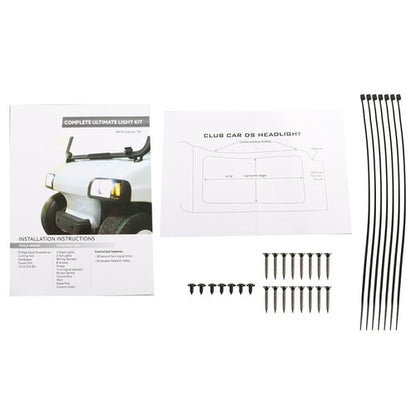 Solid Spare For Club Car DS 1993-UP Golf Cart LED Headlight and Tail Light Kit