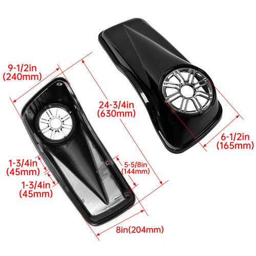 Solid Spare 6.5" Saddle bags Speaker Lids For Harley Touring Road King Street Glide 2014-24