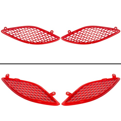 Solid Spare 3Pcs Red Hood Bezel Insert Trims For 2015-20 Dodge Charger 68202462AD 68202581AC
