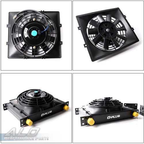 Solid Spare New Universal 7" Slim Pull Push Electric Oil Cooler Engine Cooling Fan 12V