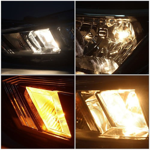 Solid Spare For 20-21 Nissan Versa S SV Left Headlight Replacement Chrome Housing Clear Lens