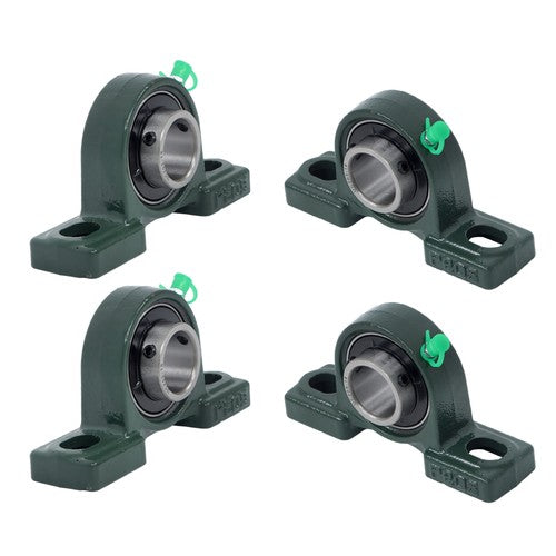 Solid Spare 4Pack UCP205-16 Pillow Block Mounted Ball Bearing 1" Bore Cast Iron Base