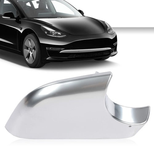 Solid Spare Fit For 2017-2022 Tesla Model 3 Right Side Door Mirror Cover Lower Holder Silver