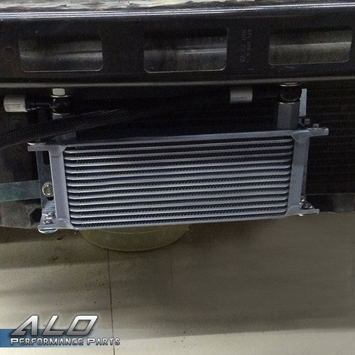 Solid Spare Universal 19 Row AN10 Aluminum Engine Oil Cooler Kit + Filter Adapter Hose End