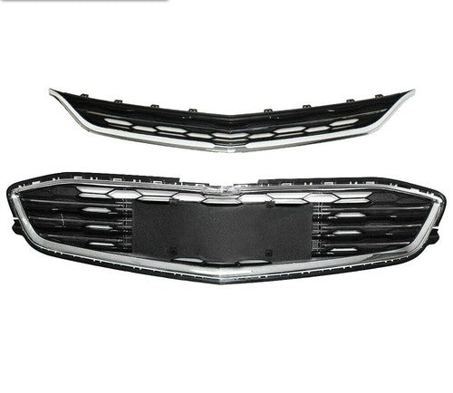 Solid Spare Front Bumper Upper&Lower Grille ABS Plastic Grill For Chevrolet Malibu 2016-2018