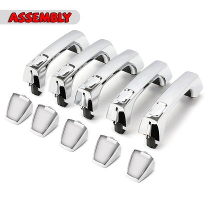 Solid Spare 5 PCS Exterior Door Handle Assembly Replacement W/Cap For Hummer H3 Alpha 06-10