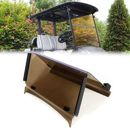 Solid Spare Flip Folding Tinted Windshield For Yamaha Drive 2 Drive2 2017-UP Golf Cart