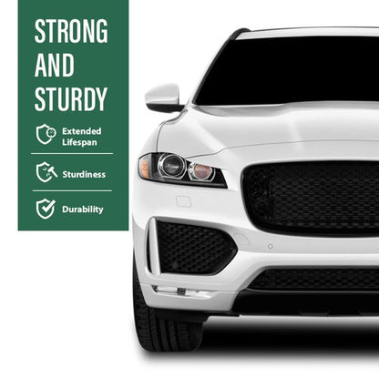 Solid Spare Fit For 17-20 Jaguar F-Pace Front Bumper Insert Fog Light Cover Right Side